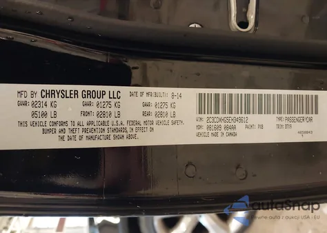 2014 Dodge Charger Sxt z USA, uszkodzony, nr VIN 2C3CDXHG5EH349612